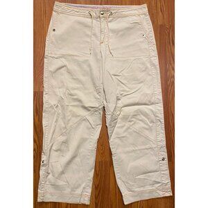 Vintage Nike Womens M 23" Woven Warm Up Drill Training Capri Pants Gray Tag Y2K